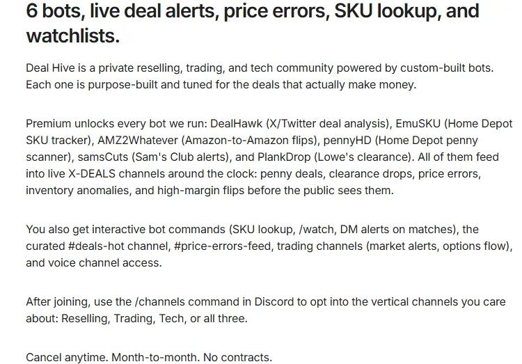 Deal Hive feature overview